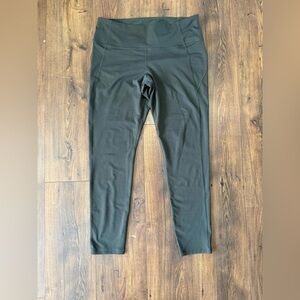 Under Armour Women's Meridian Ankle Leggings Dark Green Size XL Back Pocket